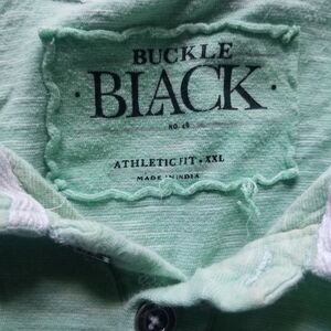 Buckle Black polo shirt. Mens XL